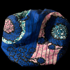 Blue Adjustable Ankara Bonnet