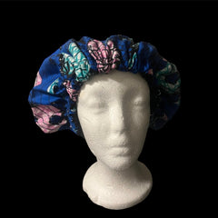 Blue Adjustable Ankara Bonnet