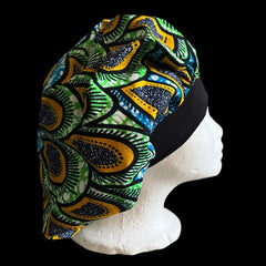 Vibrant Peacock Ankara Bonnet2